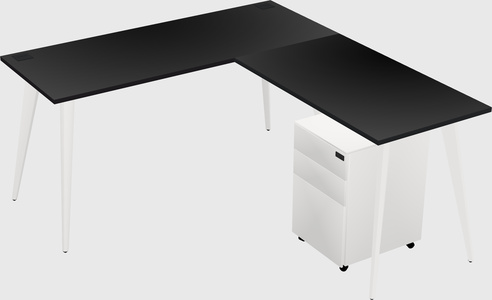 Modern L-shaped Office Desk