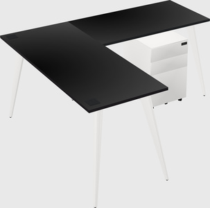 Modern l-shaped office desk