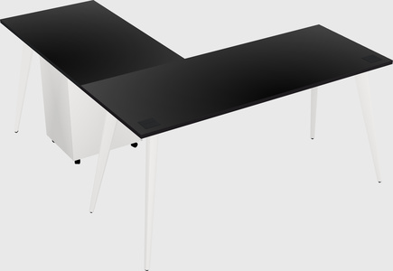 Modern l-shaped office desk