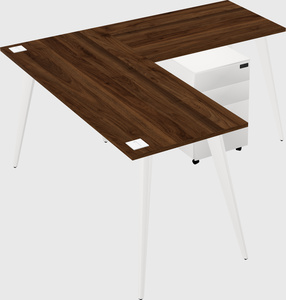 Modern l-shaped office desk