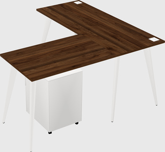 Modern l-shaped office desk