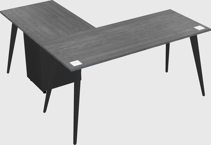 Modern l-shaped office desk