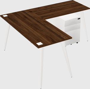 Modern l-shaped office desk