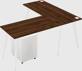 Modern l-shaped office desk
