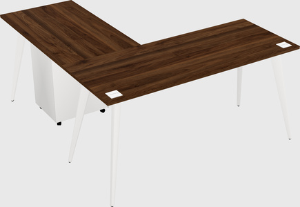 Modern l-shaped office desk
