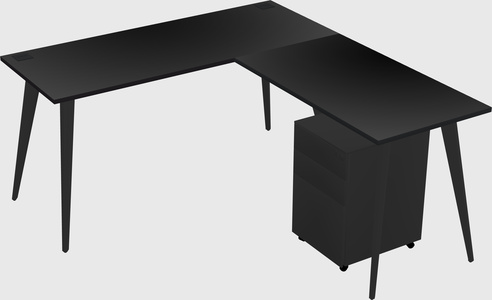 Modern L-shaped Office Desk