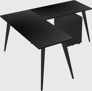 Modern l-shaped office desk