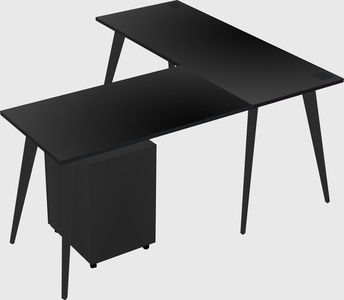 Modern l-shaped office desk