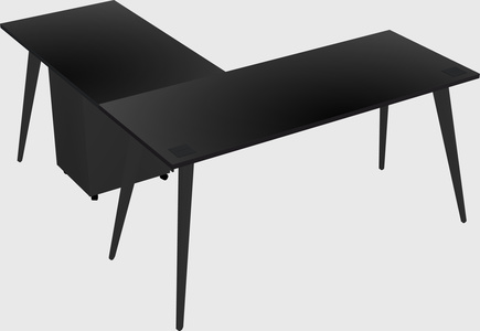 Modern l-shaped office desk