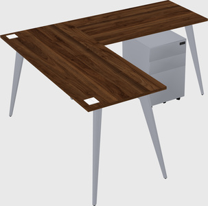 Modern l-shaped office desk
