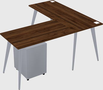 Modern l-shaped office desk