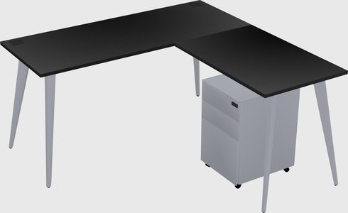 Modern L-shaped Office Desk