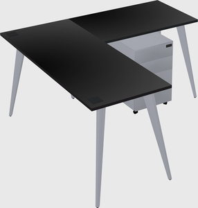 Modern l-shaped office desk