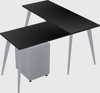 Modern l-shaped office desk