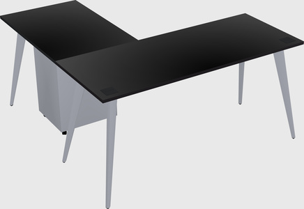Modern l-shaped office desk