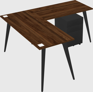 Modern l-shaped office desk