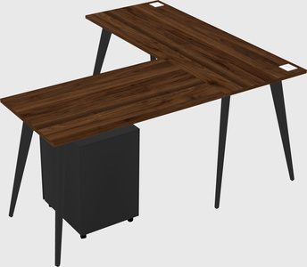Modern l-shaped office desk