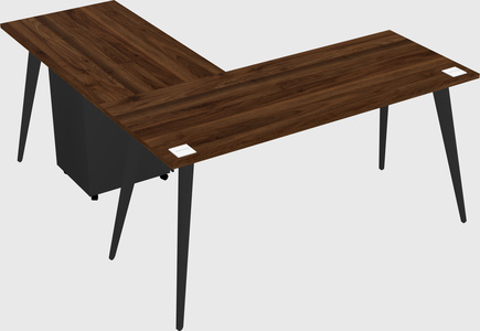 Modern l-shaped office desk