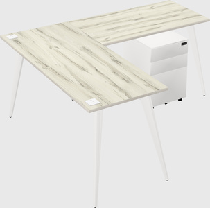 Modern l-shaped office desk