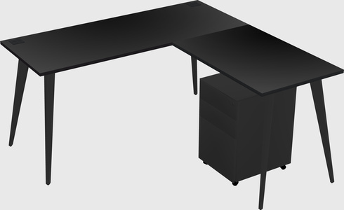 Modern L-shaped Office Desk