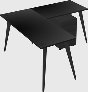 Modern l-shaped office desk