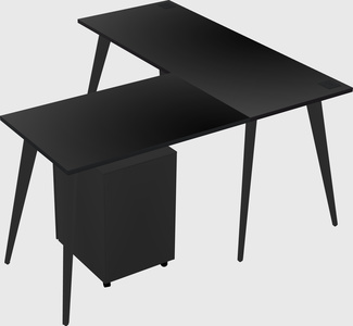 Modern l-shaped office desk