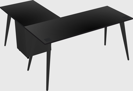 Modern l-shaped office desk