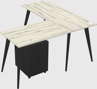 Modern l-shaped office desk