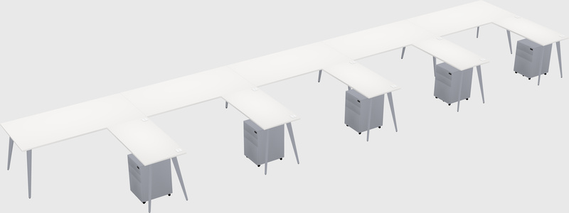 Modern L-shaped Office Desk