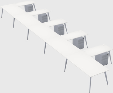 Modern l-shaped office desk