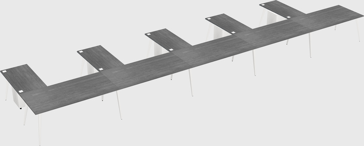 Modern l-shaped office desk