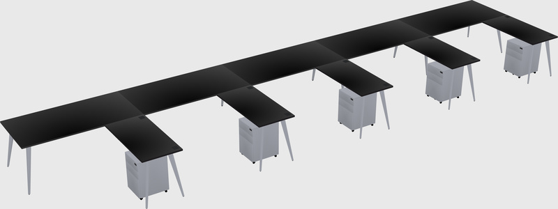 Modern L-shaped Office Desk