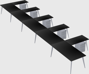 Modern l-shaped office desk
