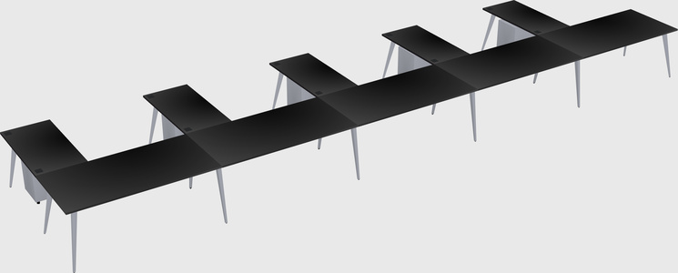Modern l-shaped office desk