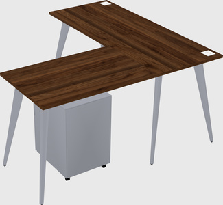 Modern l-shaped office desk