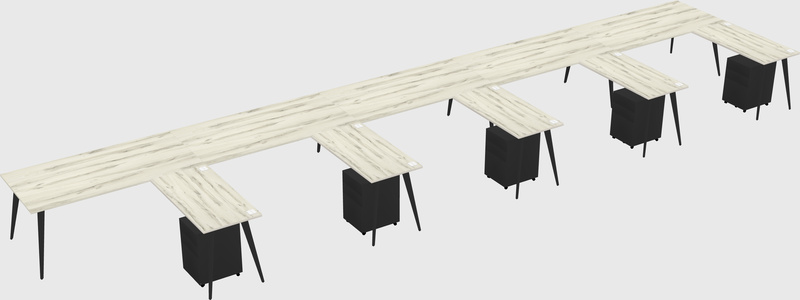 Modern L-shaped Office Desk