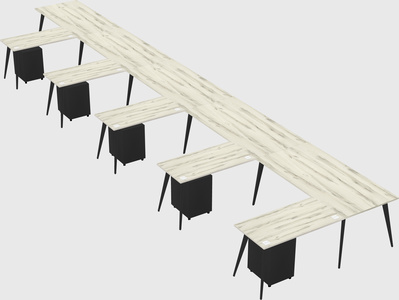 Modern l-shaped office desk
