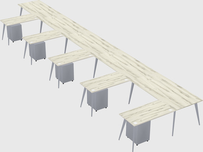 Modern l-shaped office desk