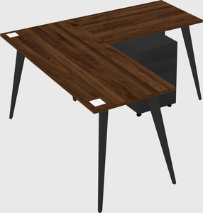 Modern l-shaped office desk