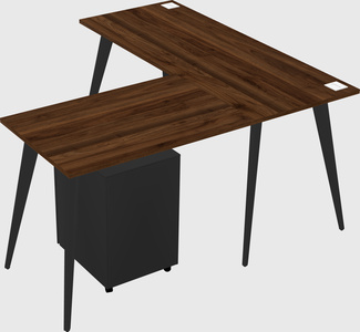 Modern l-shaped office desk