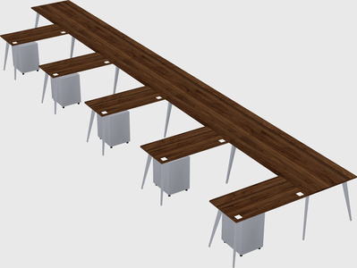 Modern l-shaped office desk