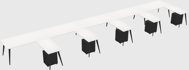 Modern L-shaped Office Desk
