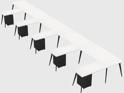 Modern l-shaped office desk