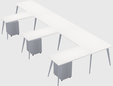 Modern l-shaped office desk