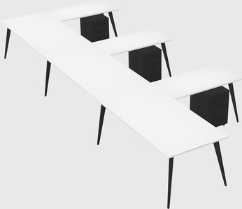 Modern l-shaped office desk