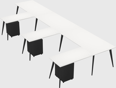 Modern l-shaped office desk