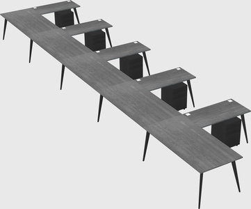 Modern l-shaped office desk