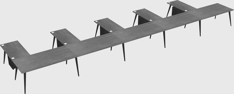 Modern l-shaped office desk