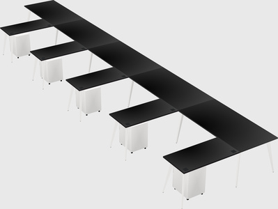 Modern l-shaped office desk