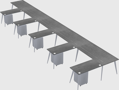 Modern l-shaped office desk